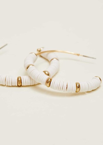 Phase Eight Beaded Hoop Jewellery White Australia | PU0863497